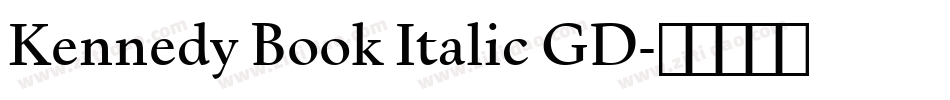 Kennedy Book Italic GD字体转换
